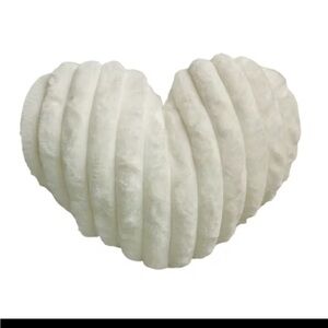 Heart-Shaped White Pillow